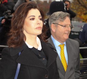 Nigella Lawson court arrival