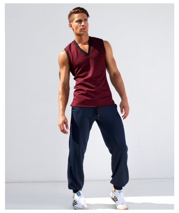 rufskin_maroon_vneck_sports_tank