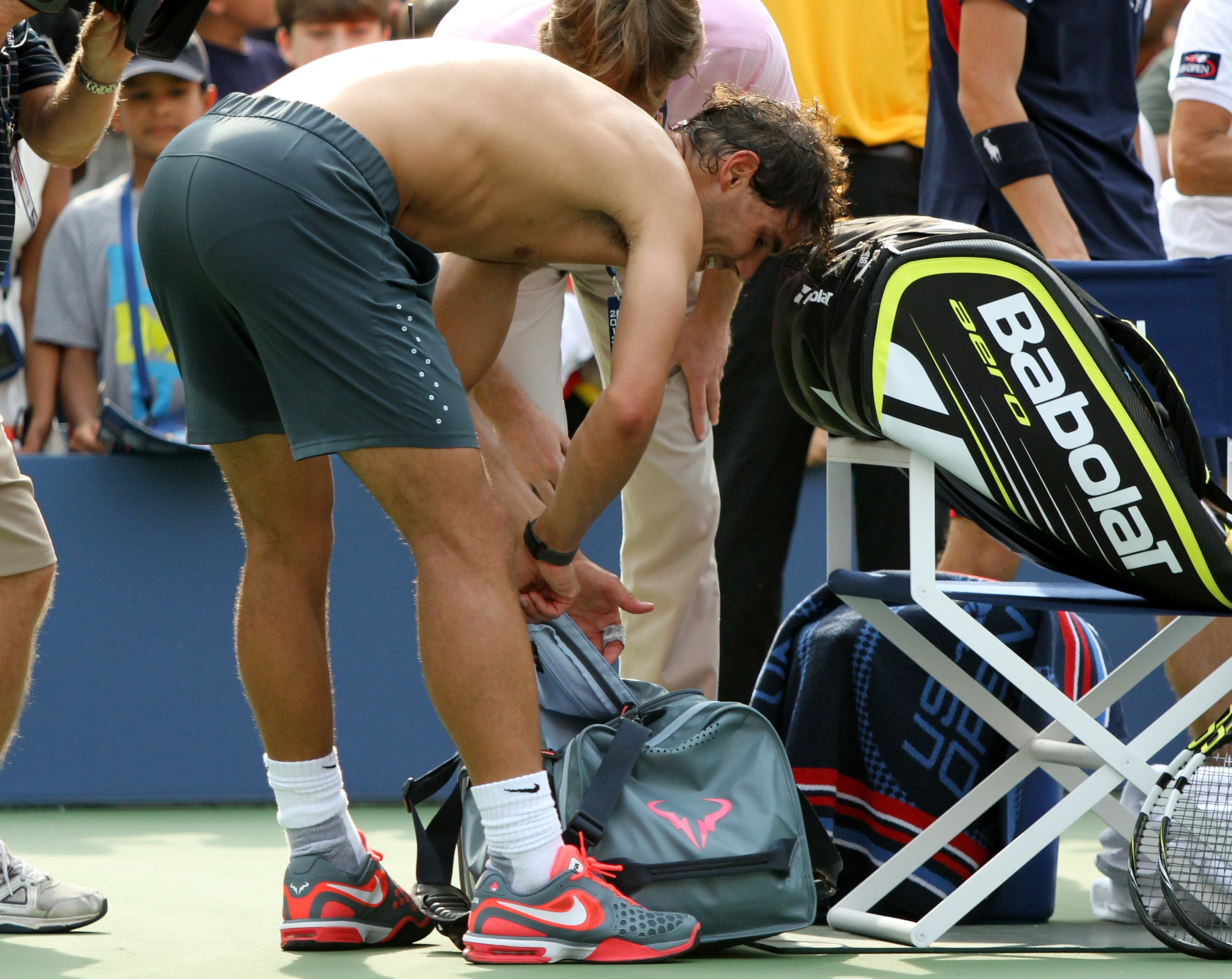 US Open - Roger Federer vs Carlos Berlocq - Day 6