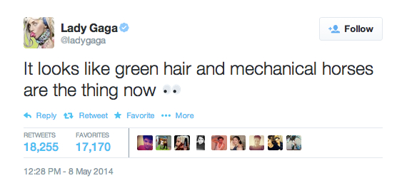 Lady Gaga tweet copy