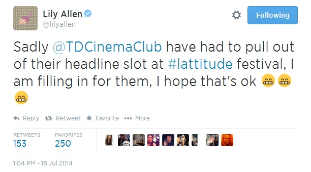 lily allen tweet