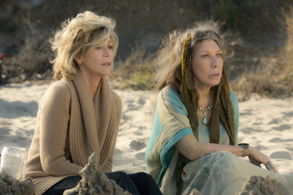 Jane Fonda and Lily Tomlin in the Netflix Original Series "Grace and Frankie". Photo by Melissa Moseley for Netflix. 