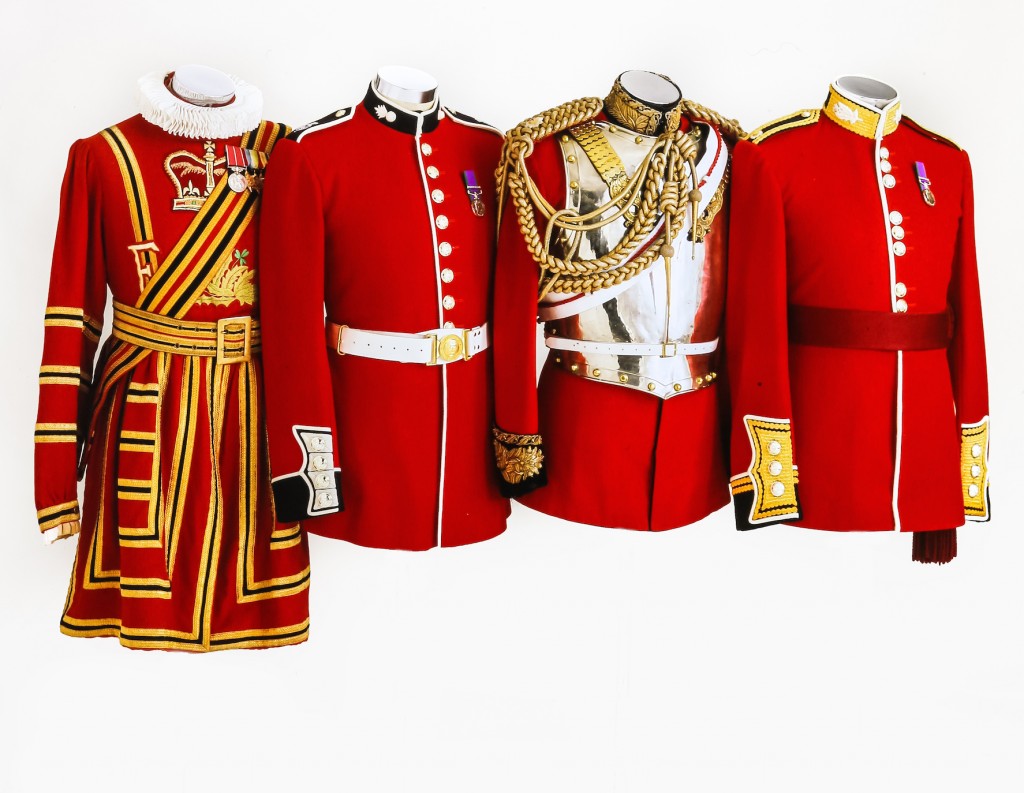 Dressed by Angles (l-r Beefeater, Grenadier, Lifeguard, Scots Guard)