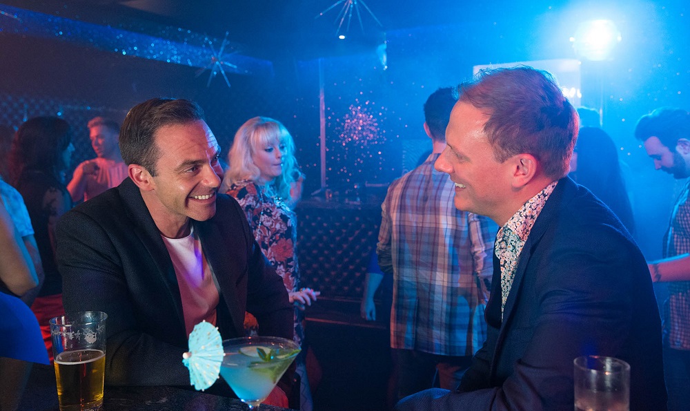 FROM ITV TV Listings Magazines & websites Tuesday 25 November 2014, Newspapers Saturday 29 November 2014 Coronation Street - Ep 8527 Friday 5 December  2014 - 2nd Ep Sean Tully [ANTONY COTTON] and Sinead Tinker [KATIE McGLYNN] are about to head home after an uneventful evening when suddenly Sean&rsquo;s luck changes and Billy [DANIEL BROCKLEBANK] introduces himself, explaining he&rsquo;s the new vicar at St Mary&rsquo;s. As Sean and Billy exchange phone numbers, Sean&rsquo;s walking on air. Picture contact: david.crook@itv.com on 0161 952 6214 Photographer -Jospeh Scanlon This photograph is (C) ITV Plc and can only be reproduced for editorial purposes directly in connection with the programme or event mentioned above, or ITV plc. Once made available by ITV plc Picture Desk, this photograph can be reproduced once only up until the transmission [TX] date and no reproduction fee will be charged. Any subsequent usage may incur a fee. This photograph must not be manipulated [excluding basic cropping] in a manner which alters the visual appearance of the person photographed deemed detrimental or inappropriate by ITV plc Picture Desk. This photograph must not be syndicated to any other company, publication or website, or permanently archived, without the express written permission of ITV Plc Picture Desk. Full Terms and conditions are available on the website www.itvpictures.com