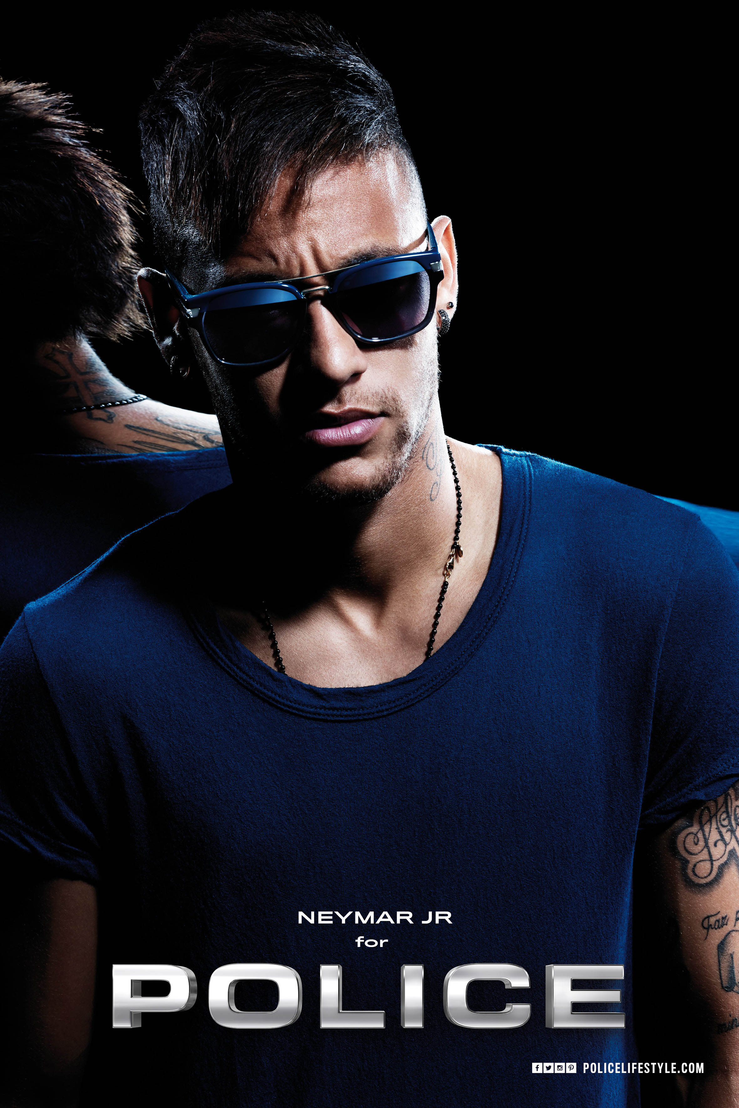 Police Launch 2015 Eyewear Campaign featuring Footballer Neymar Jr