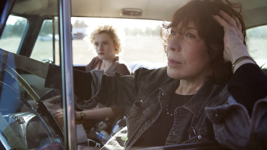 "Grandma" Left to right: Julia Garner as Sage and Lily Tomlin as Elle; Photo by Aaron Epstein, Courtesy of Sony Pictures Classics press site