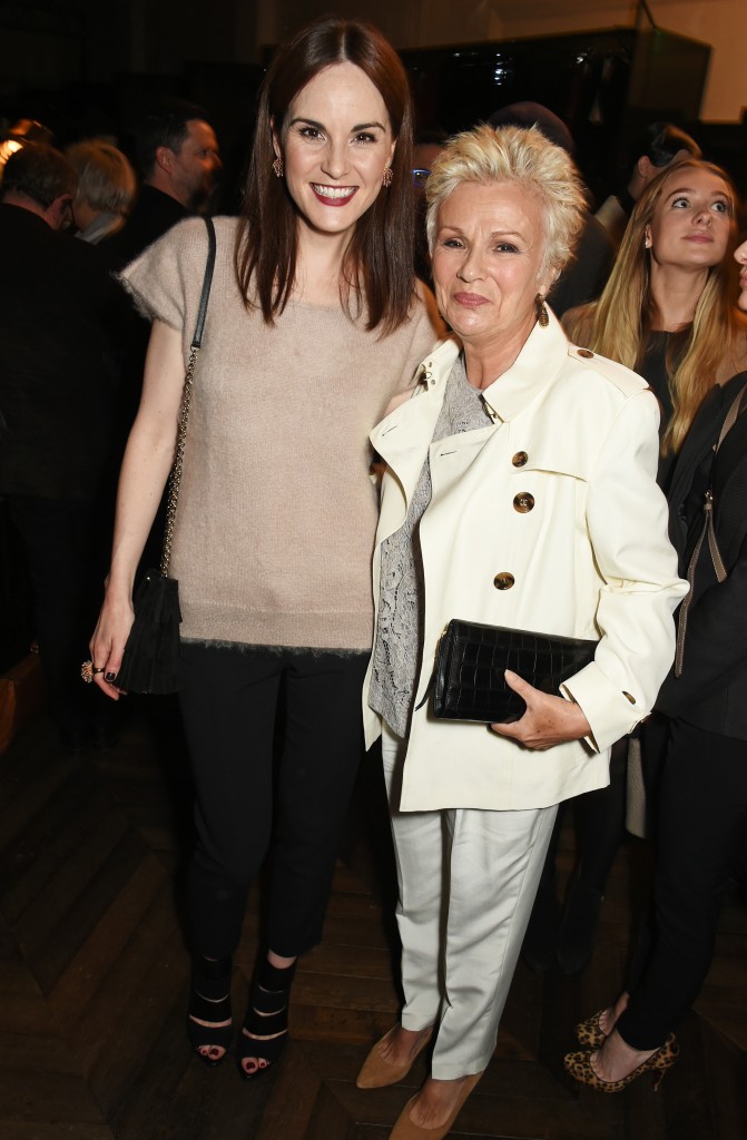 LONDON, ENGLAND - NOVEMBER 03: Michelle Dockery (L) and Julie Walters attend the Burberry Festive film premiere at 121 Regent Street on November 3, 2015 in London, England. Pic Credit: Dave Benett