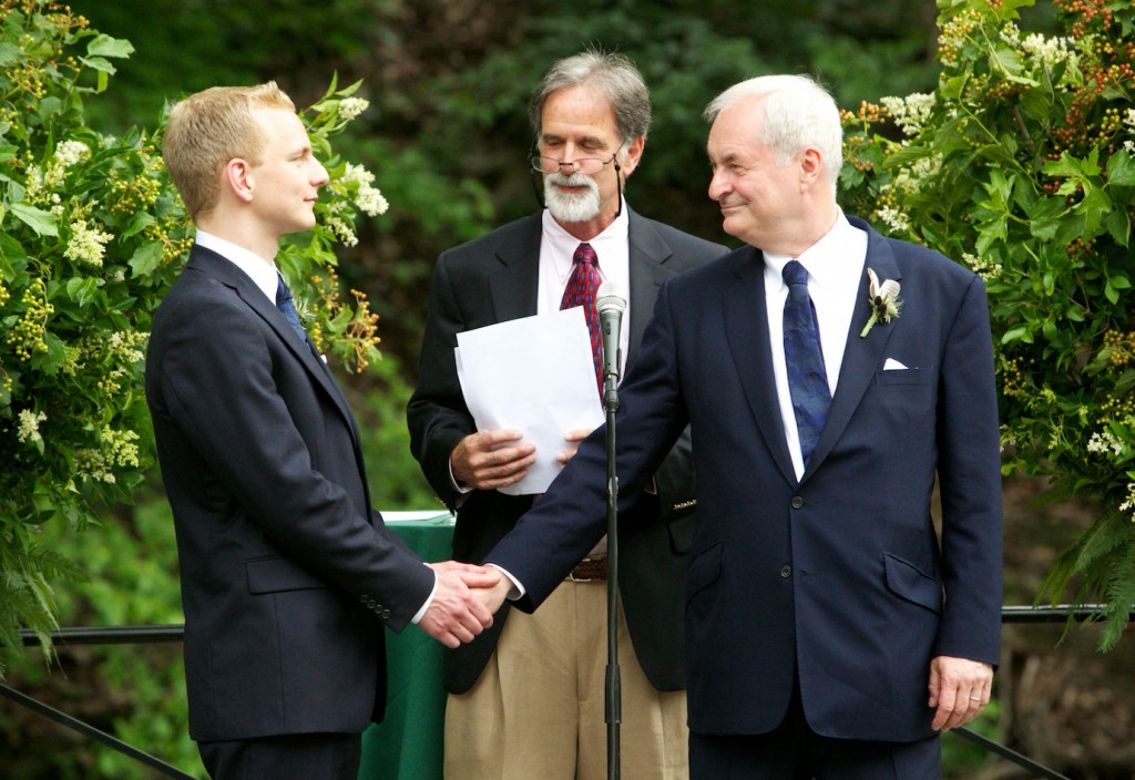 Paul and Chris on their wedding day.