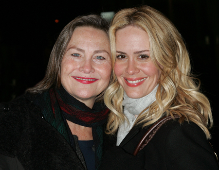 NEW YORK - JANUARY 22: Actresses Cherry Jones (L) and Sarah Paulson attends the opening night of "The American Plan" on Broadway at the Samuel J. Friedman Theatre on January 22, 2009 in New York City. (Photo by Jim Spellman/WireImage)