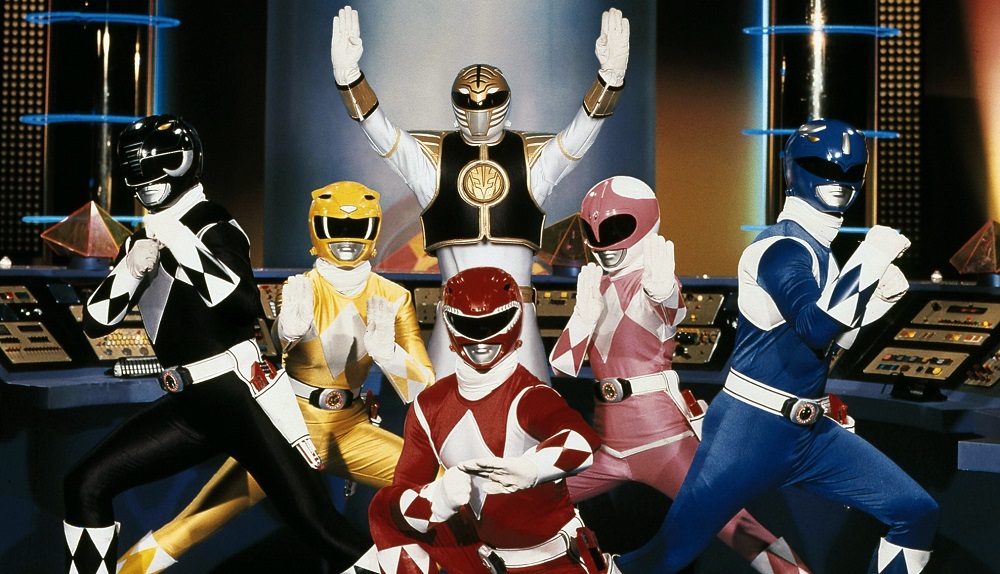 FILE - This publicity file photo provided by Saban Brands, shows a scene from the "Mighty Morphin Power Rangers" TV show. Lions Gate Entertainment Corp. said Tuesday, May 6, 2014, it was partnering with Haim Sabanís Saban Entertainment to produce a live-action feature film based on the spandex-wearing, martial arts superheroes who are usually called upon to save the world. "Power Rangers" have had a continuous presence on U.S. TV since 1993. (AP Photo/Saban Brands, file)