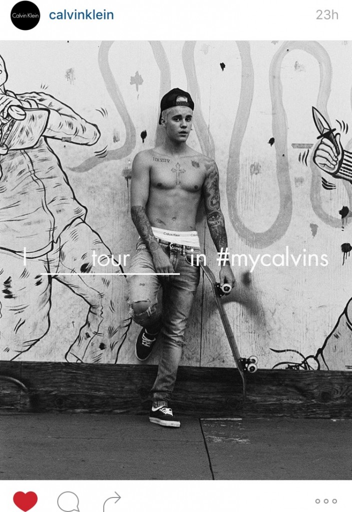 Calvin klein top justin bieber 2016
