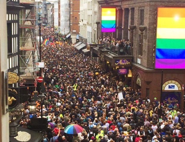 Old Compton St pulls in the crowds to remember the fallen of Orlando