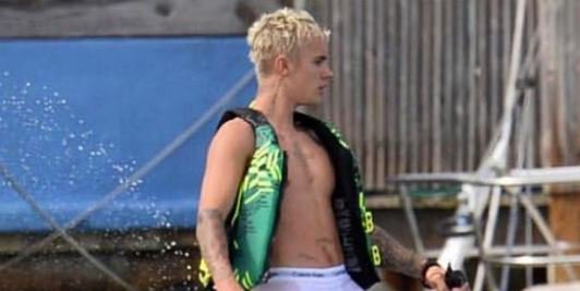 Justin Bieber goes wakeboarding in soaked, see-through underwear - Attitude