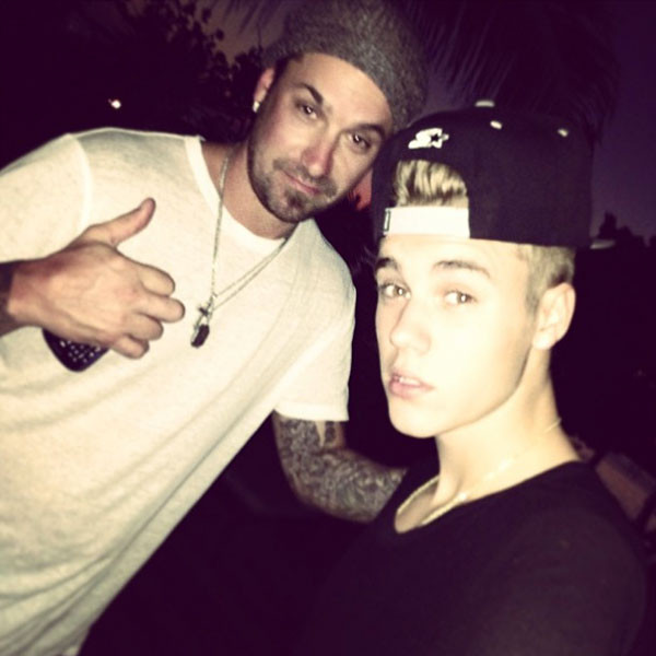 Justin Bieber with father Jeremy.