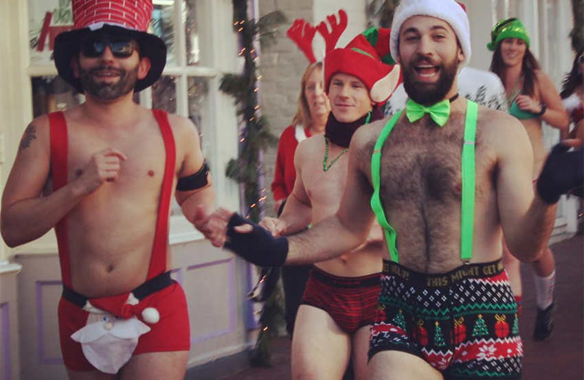 Half-naked men hit the streets in skimpy underwear for the Santa Speedo Run  - Attitude