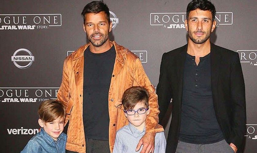 Ricky Martin takes fiancé and twin sons to the premiere of 'Rogue One ...