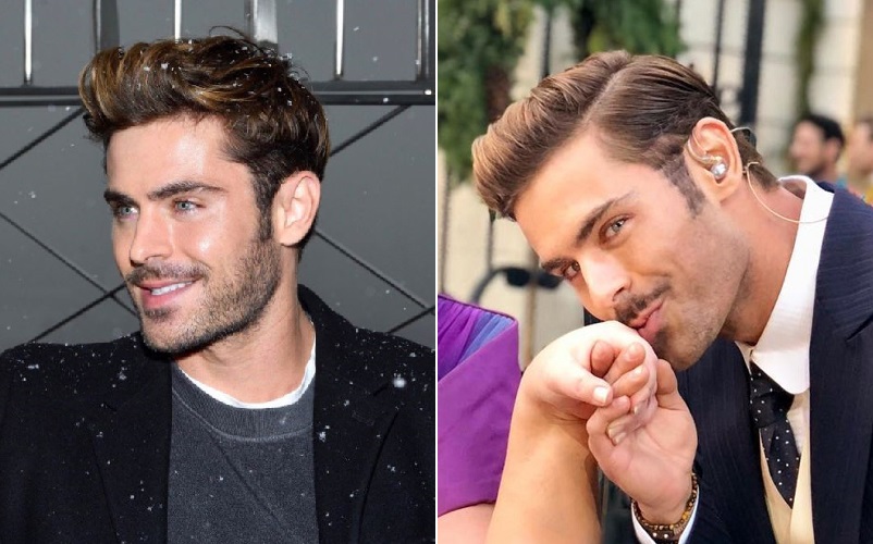 Zac Efron's longer length allows him to switch effortlessly between causual tousled sexiness and slicked-back sophistication