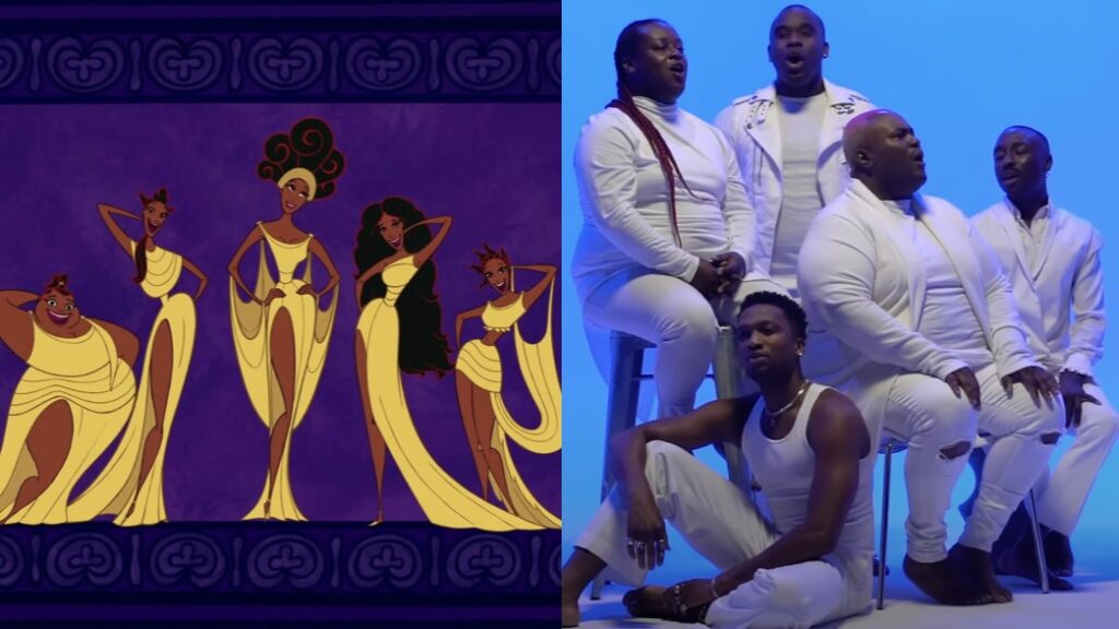 These five guys as The Muses from 'Hercules' will take you to Disney