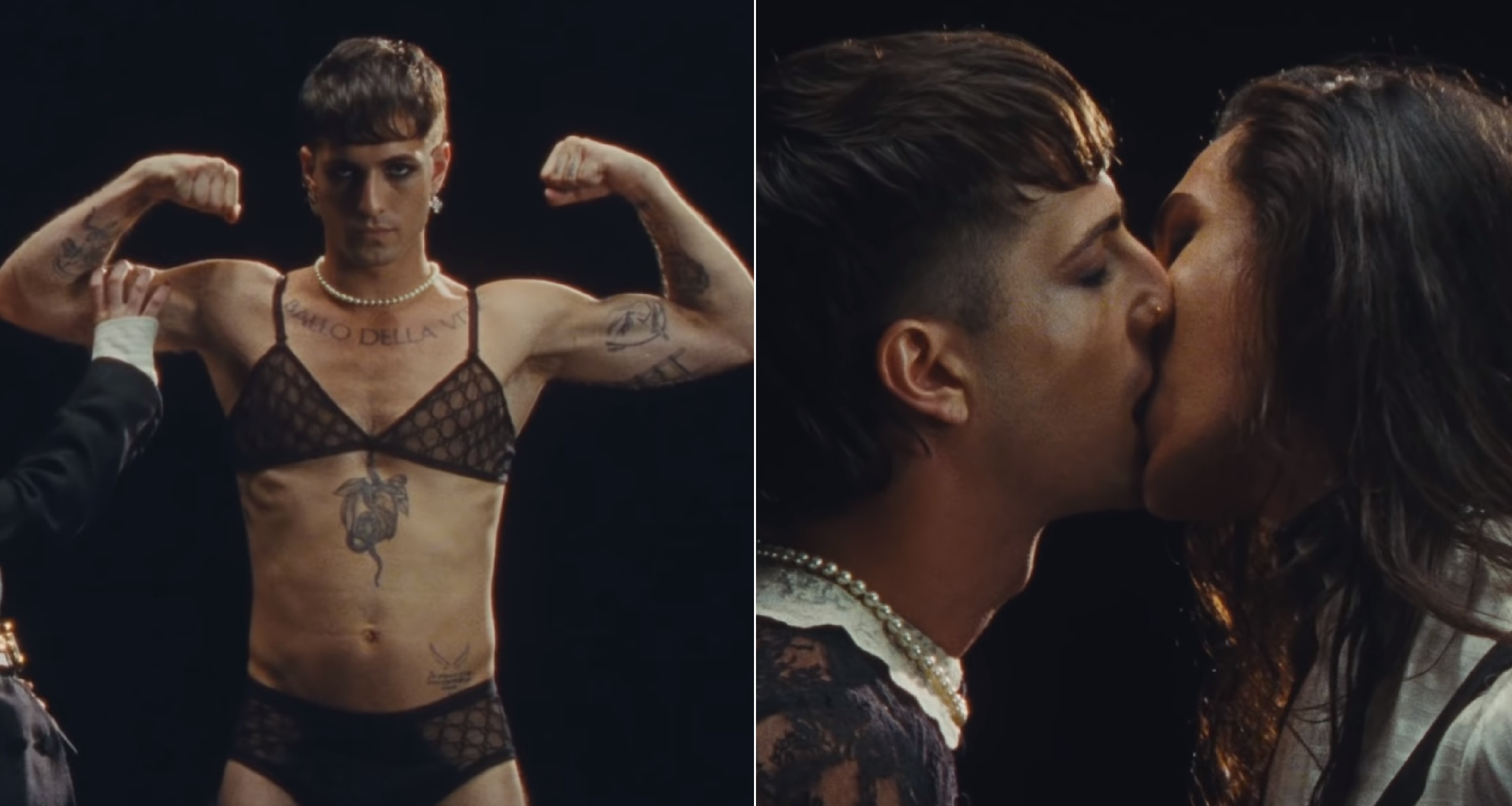 Måneskins Damiano and Ethan kiss in sexually-liberated I Wanna Be Your Slave video