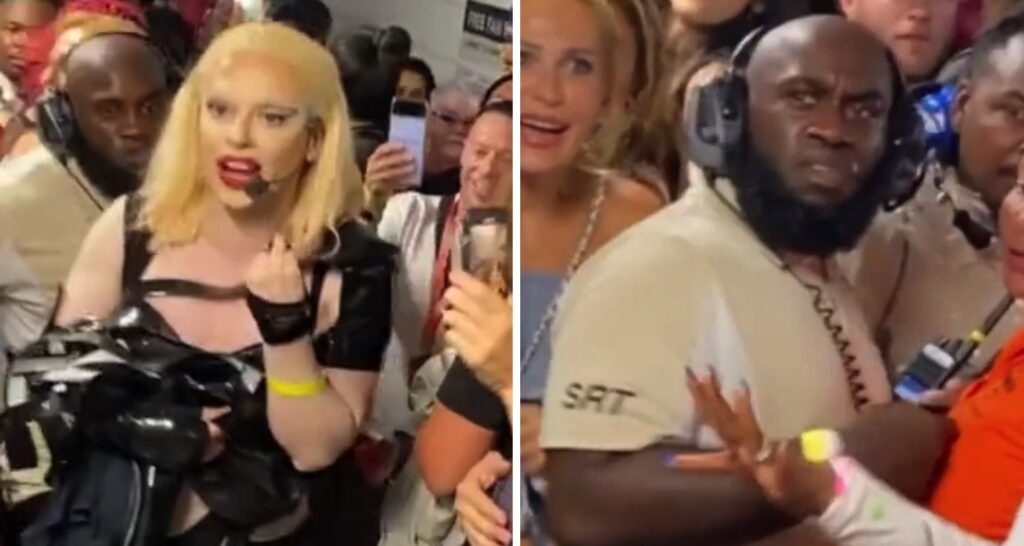 Lady Gaga Drag Queen and Security Guard