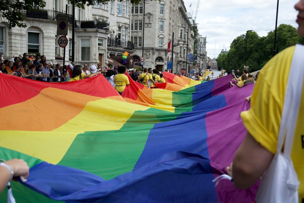 Pride in London rainbow flag