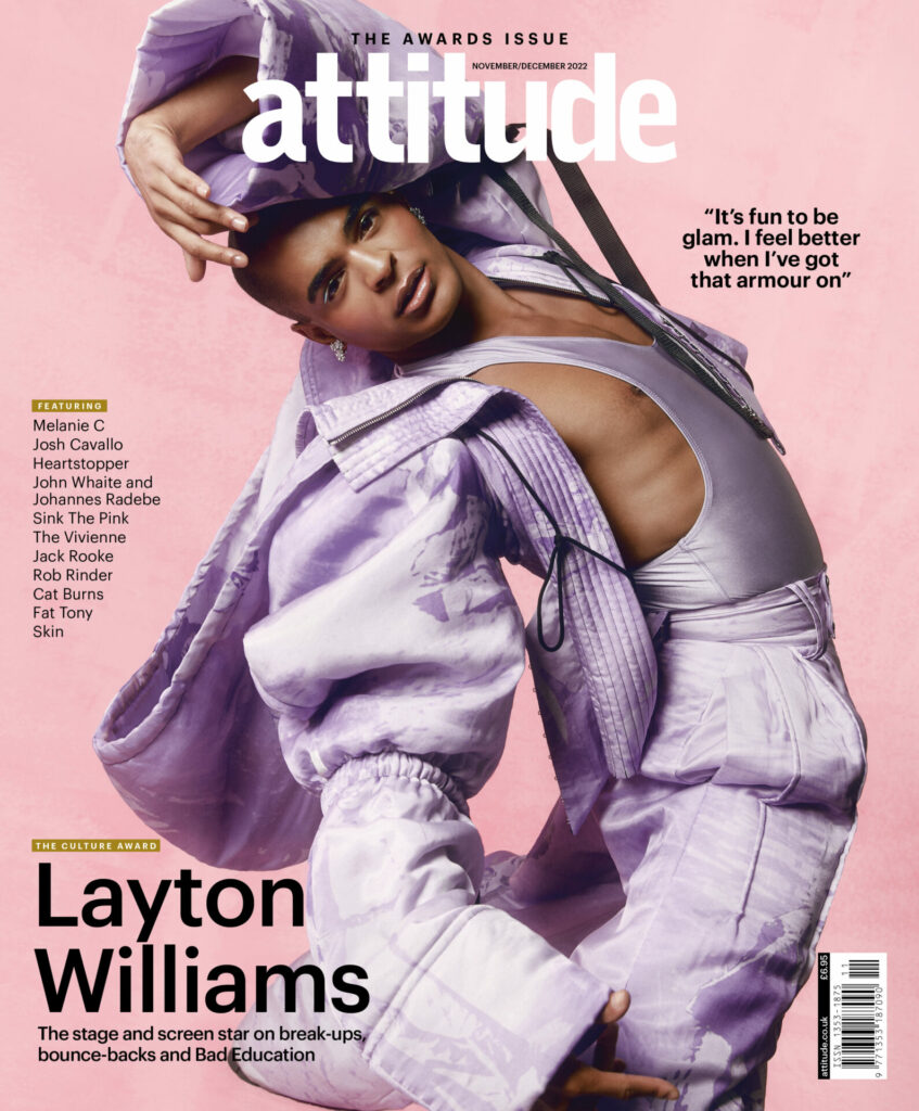 Layton Williams strikes a pose for the Attitude Awards issue