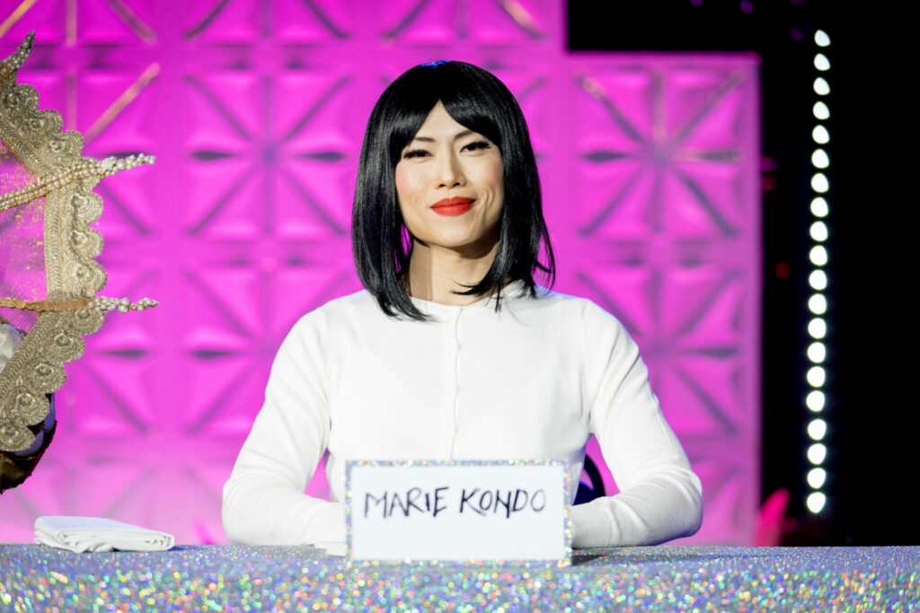 Le Fil as Marie Kondo on RuPaul's Drag Race UK series four