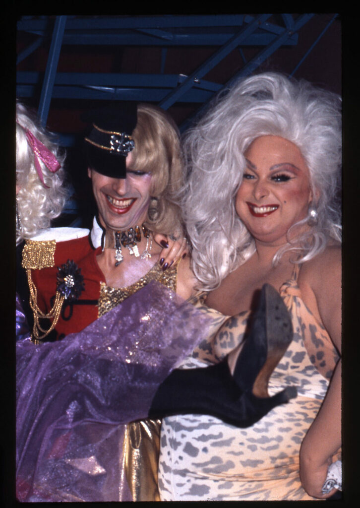 Andrew Logan (left) and Divine, Alternative Miss World 1978