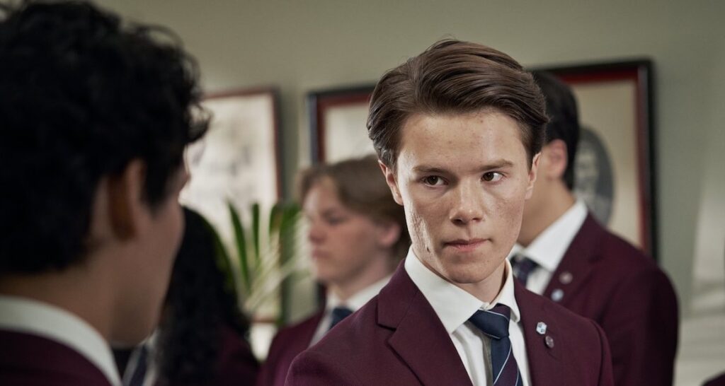 Young Royals season two, the Prince of Sweden in school uniform