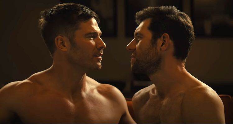 Luke Macfarlane and Billy Eichner in Bros