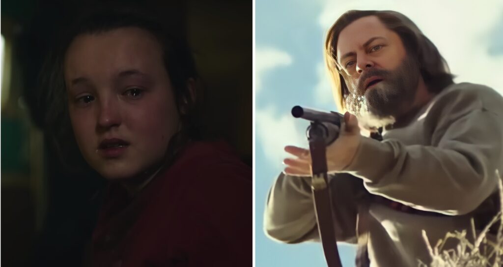Bella Ramsey and Nick Offerman in The Last of Us trailer