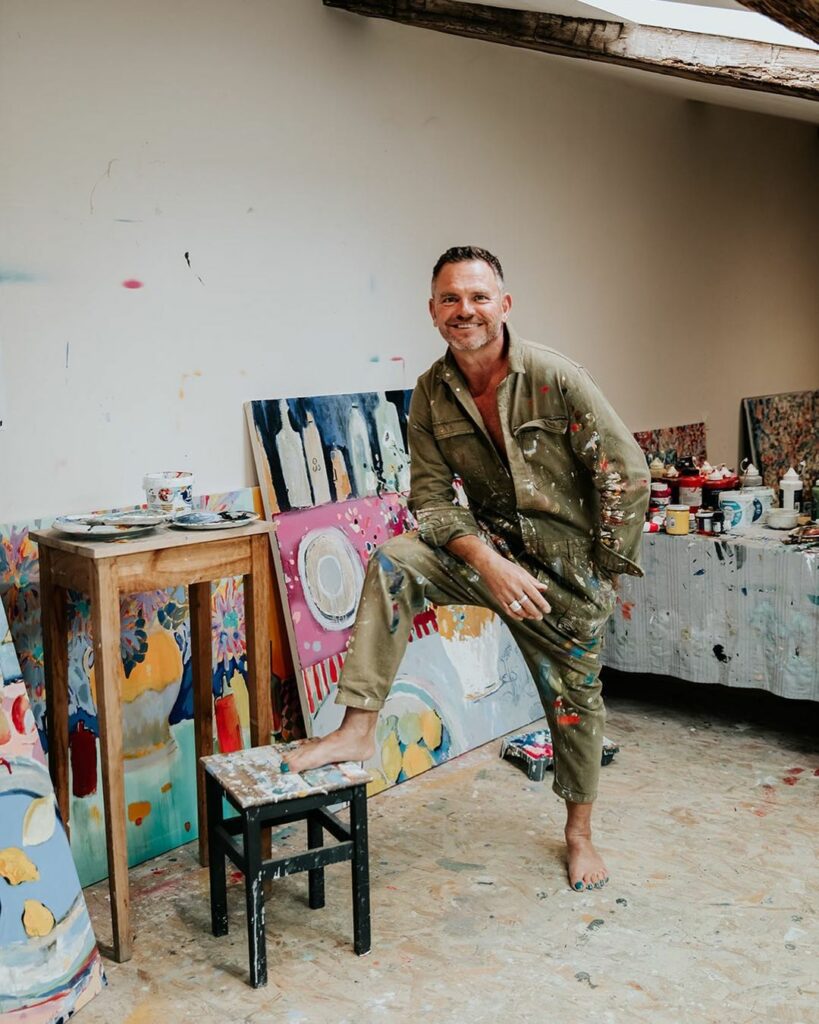 Michael Rumsby at his studio in Saussignac, France