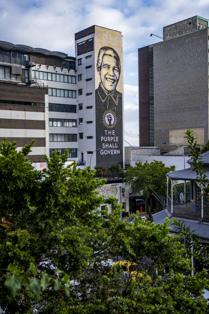 Nelson Mandela mural by Shepard Fairey