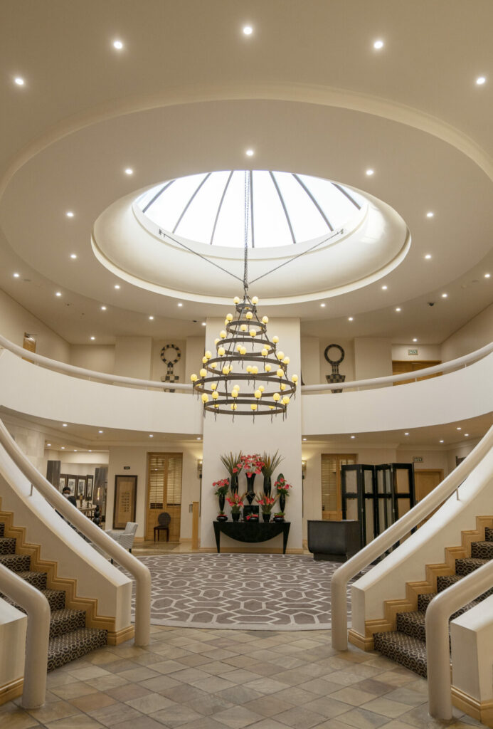 The lobby at The Saxon