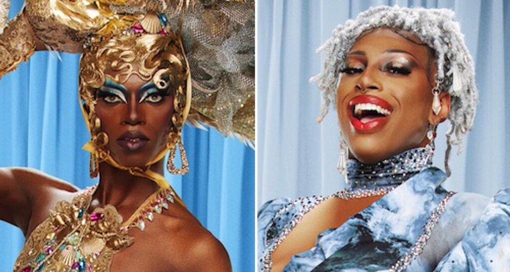 Black Peppa and Baby from RuPaul's Drag Race UK