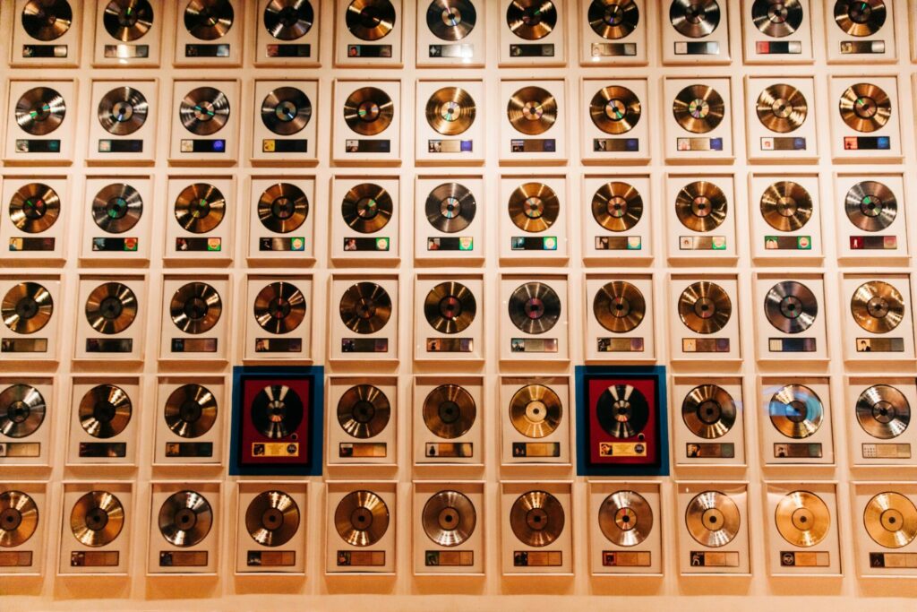Country Music Hall of Fame, Gold Record Wall.