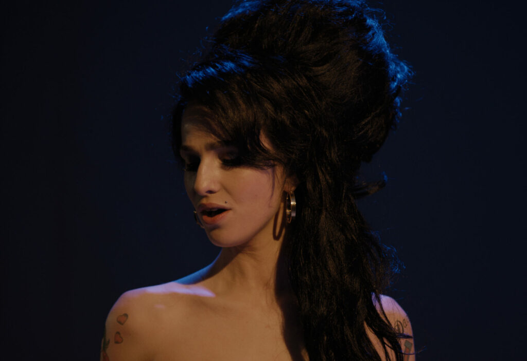First look image of Marisa Abela as Amy Winehouse