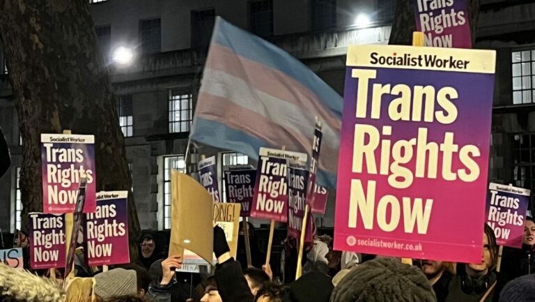 Trans Rights signs