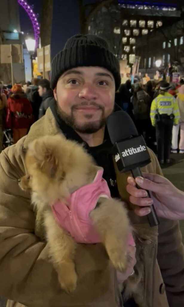 Kenny Ethan Jones at London Trans Pride protest