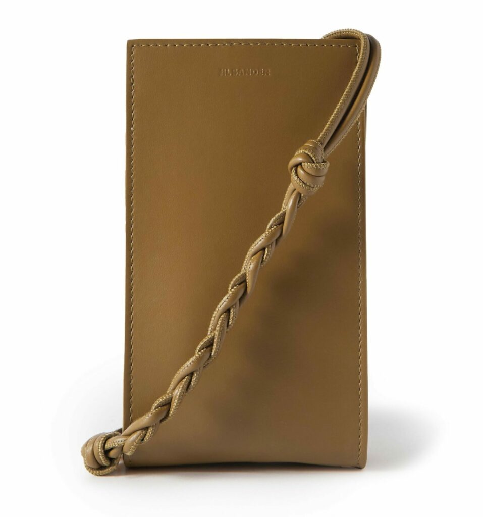 Jill Sander Tangle Leather Phone Pouch