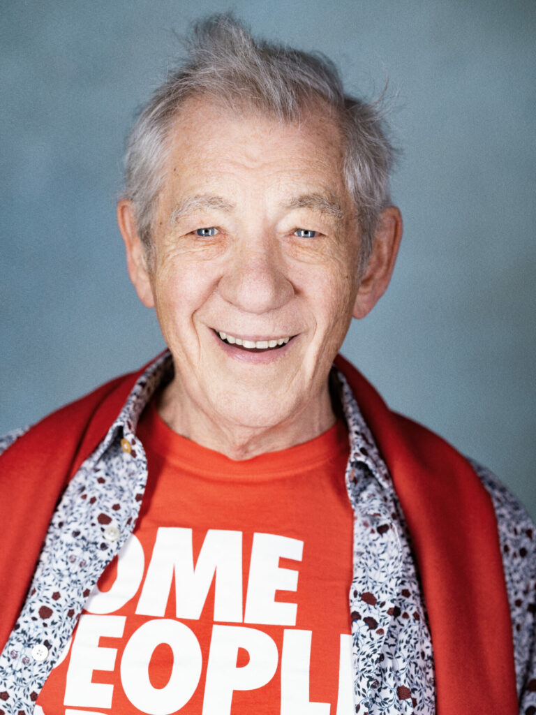Ian McKellen in the PRIDE 50 photography exhibition (Image: Thomas Knights)
