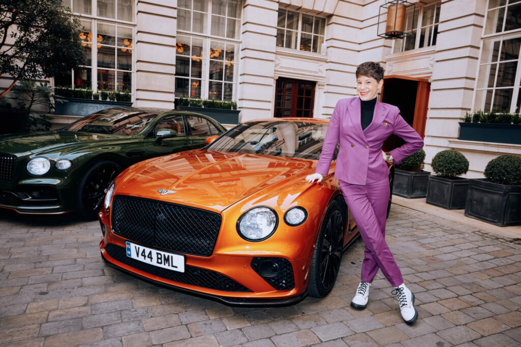 Suzi Ruffell with a Bentley