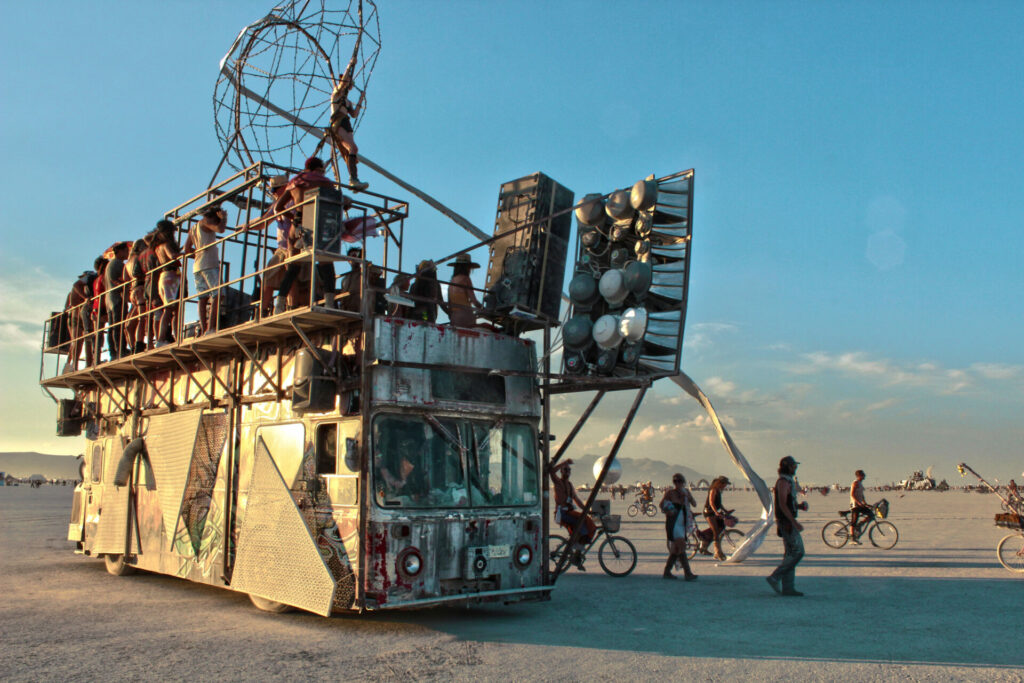 A Burning Man art vehicle.