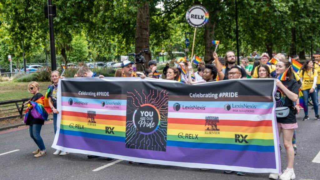 Members of staff at Pride