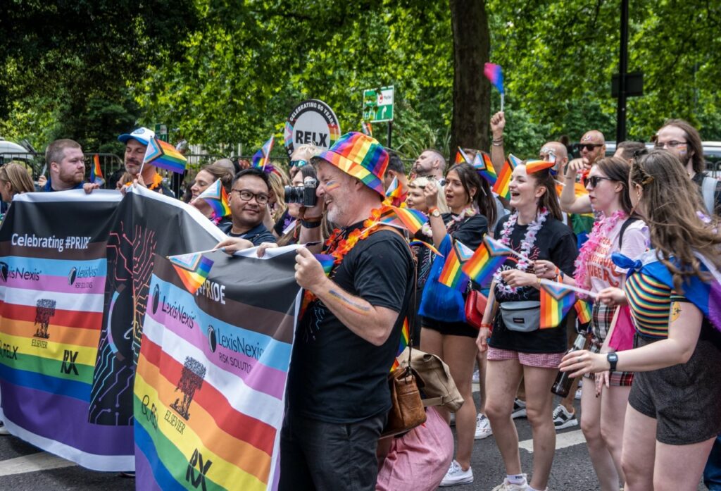 Members of staff at Pride