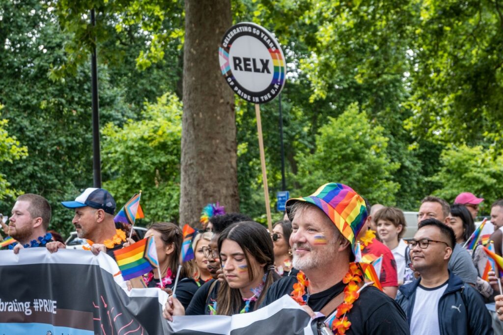 Members of staff at Pride