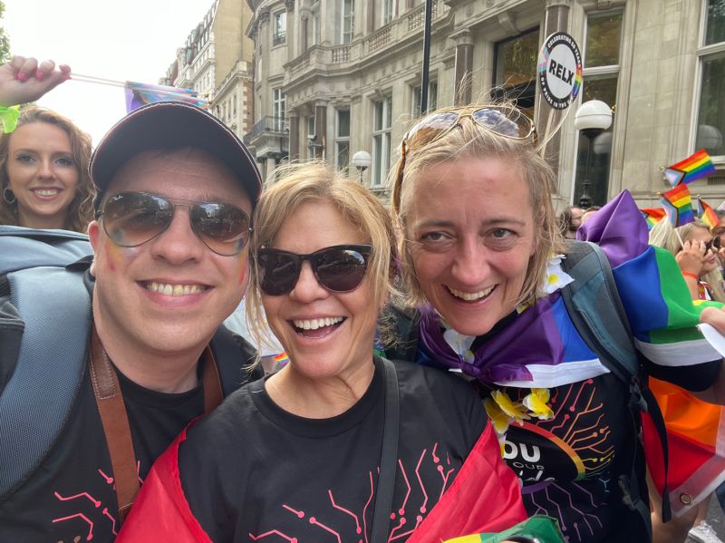 Adam Cartledge (left) Executive Sponsor for RX Global Pride Committee and Michele Tiley-Hill (right) RX Chief Financial Officer