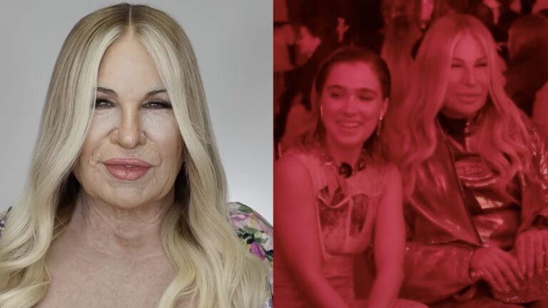 Alexis Stone as Jennifer Coolidge and later at a Diesel show with The White Lotus' Haley Lu Richardson
