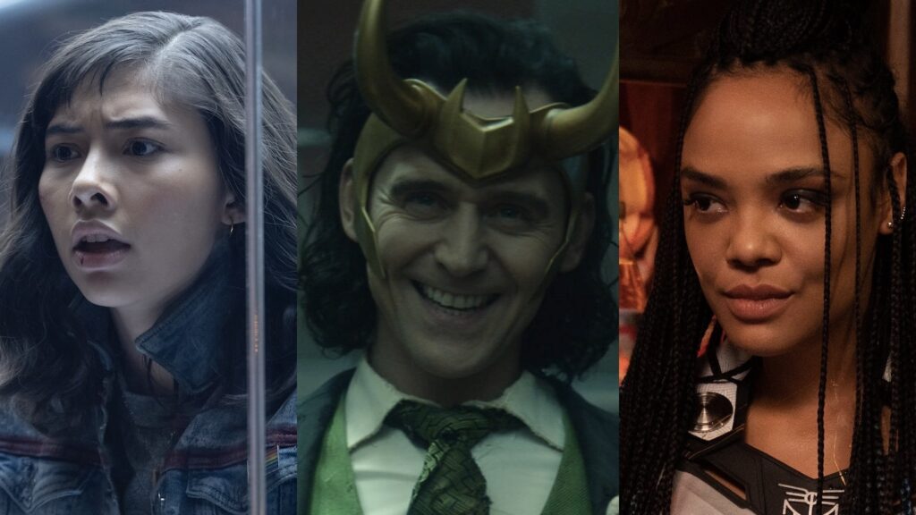 Xochitl Gomez as Americas Chavez, Tom Hiddleston as Loki, and Tessa Thompson as Valkyrie are among the confirmed queer characters in the Marvel Cinematic Universe