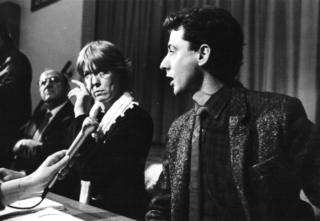 Peter Tatchell and Ann Coltart, Bermondsey by-election in 1983 (Image: Provided)